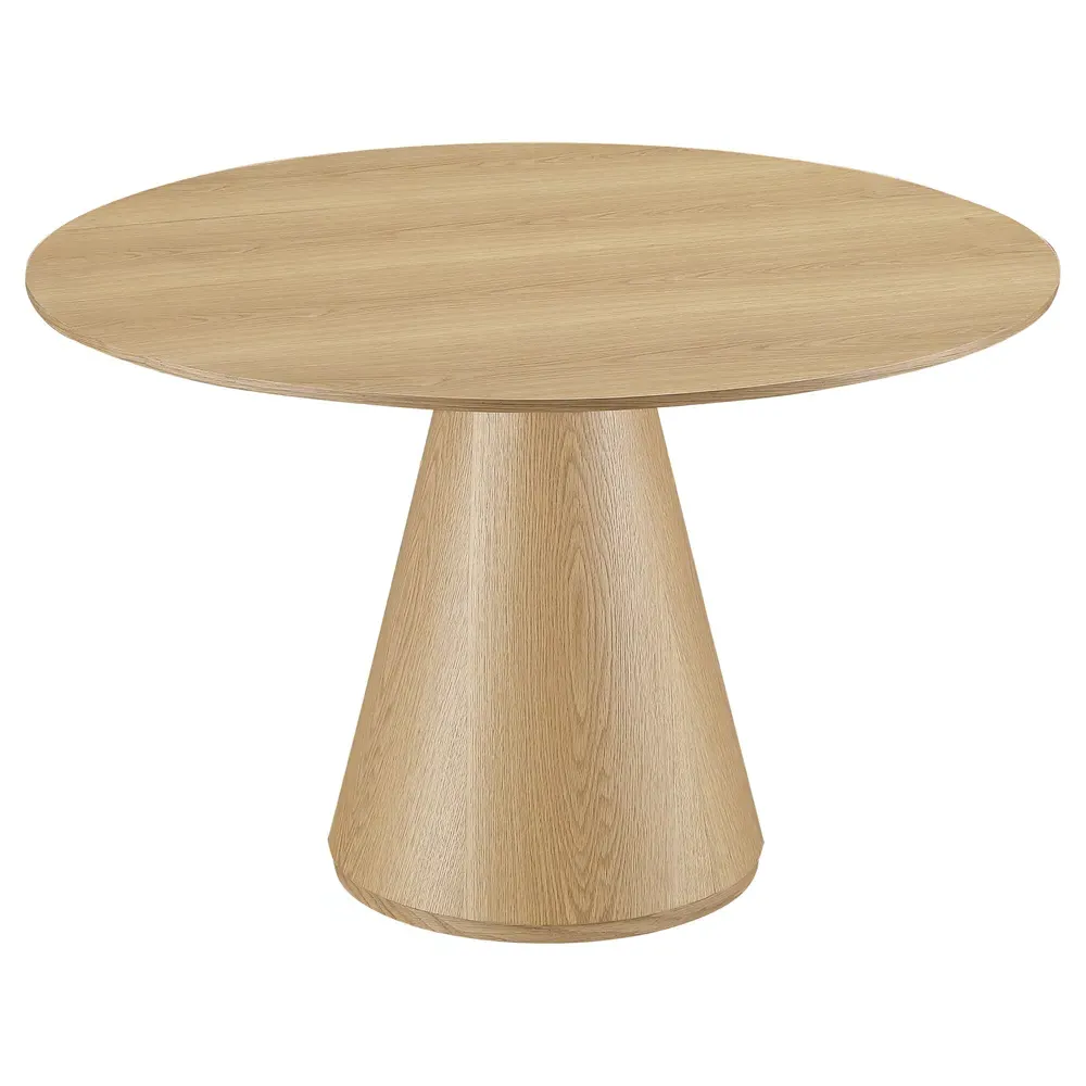 Braydon Large Round Dining Table - Natural Brown, Oak