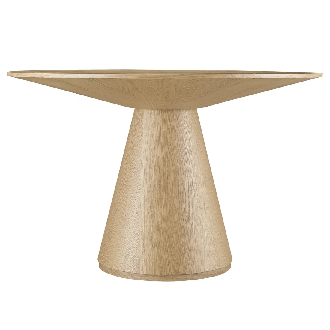 Braydon Large Round Dining Table - Natural Brown, Oak