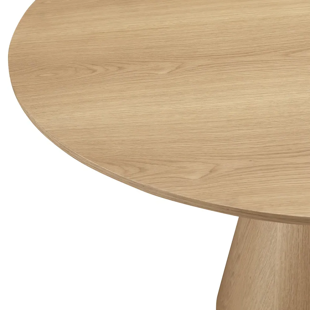 Braydon Large Round Dining Table - Natural Brown, Oak