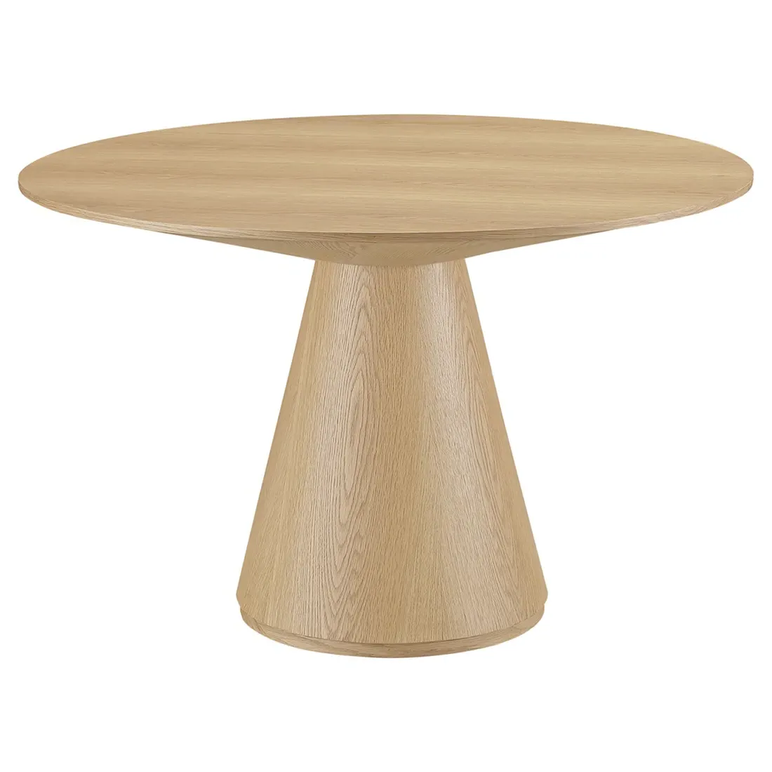 Braydon Large Round Dining Table - Natural Brown, Oak