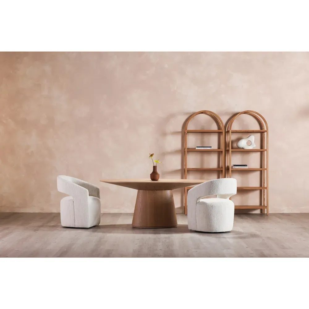 Braydon Oval Dining Table - Natural Brown, Oak