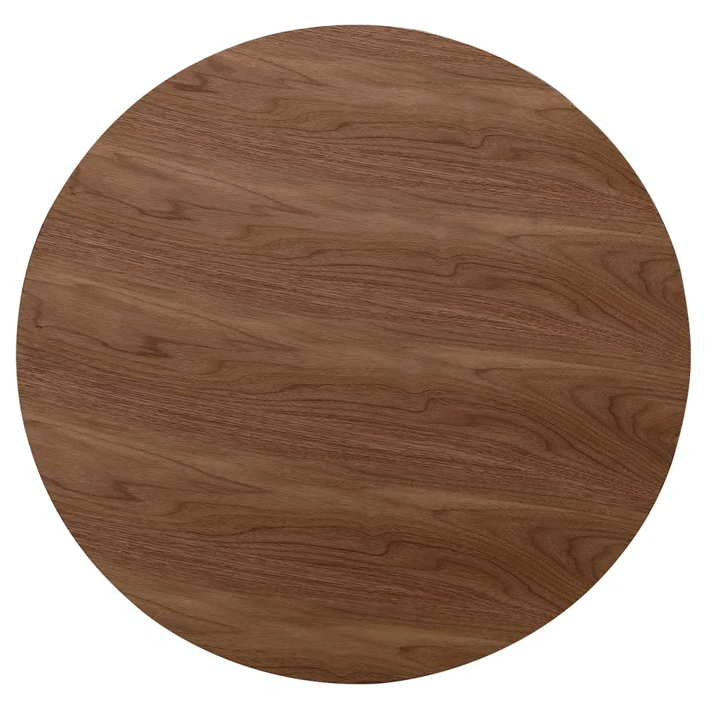 Braydon Round Coffee Table - Dark Brown, Walnut