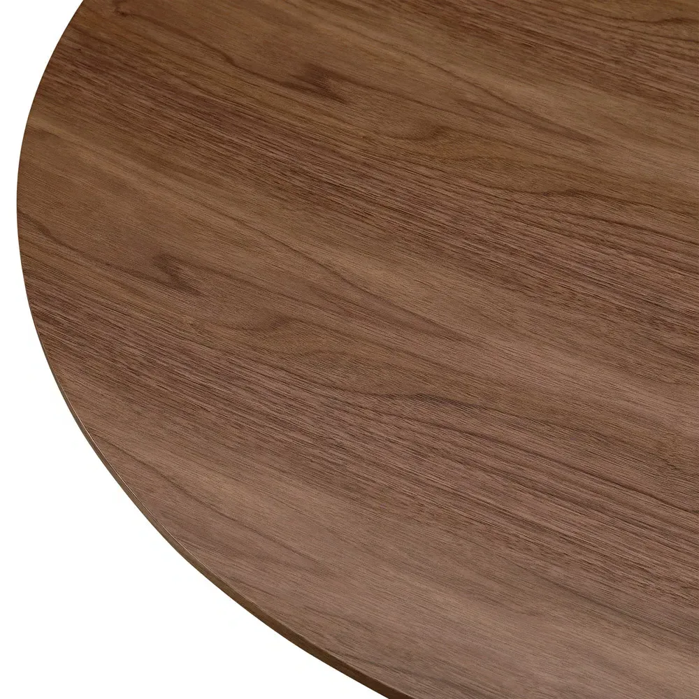 Braydon Round Coffee Table - Dark Brown, Walnut