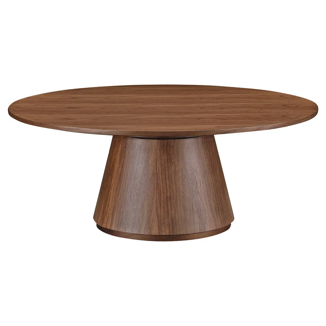Braydon Round Coffee Table - Dark Brown, Walnut image