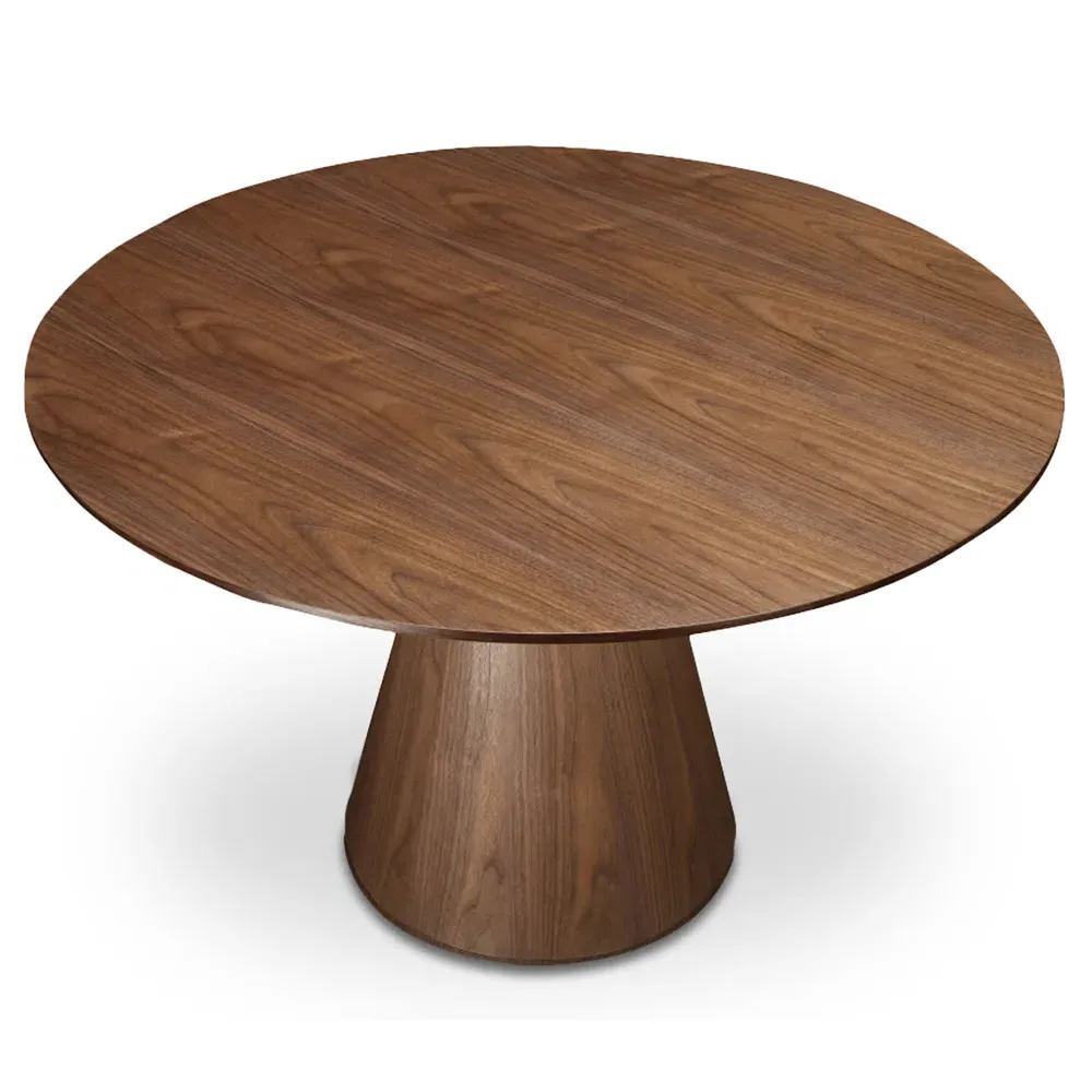 Braydon Small Round Dining Table - Dark Brown, Walnut