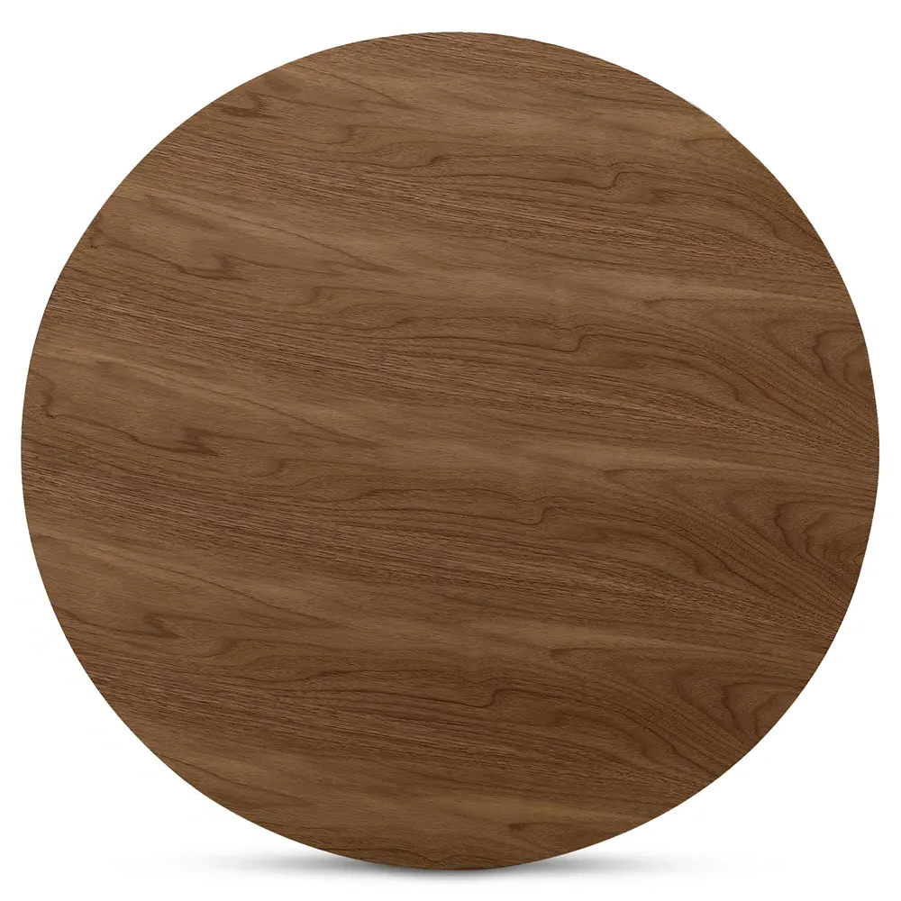 Braydon Small Round Dining Table - Dark Brown, Walnut