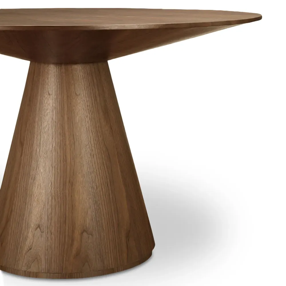 Braydon Small Round Dining Table - Dark Brown, Walnut