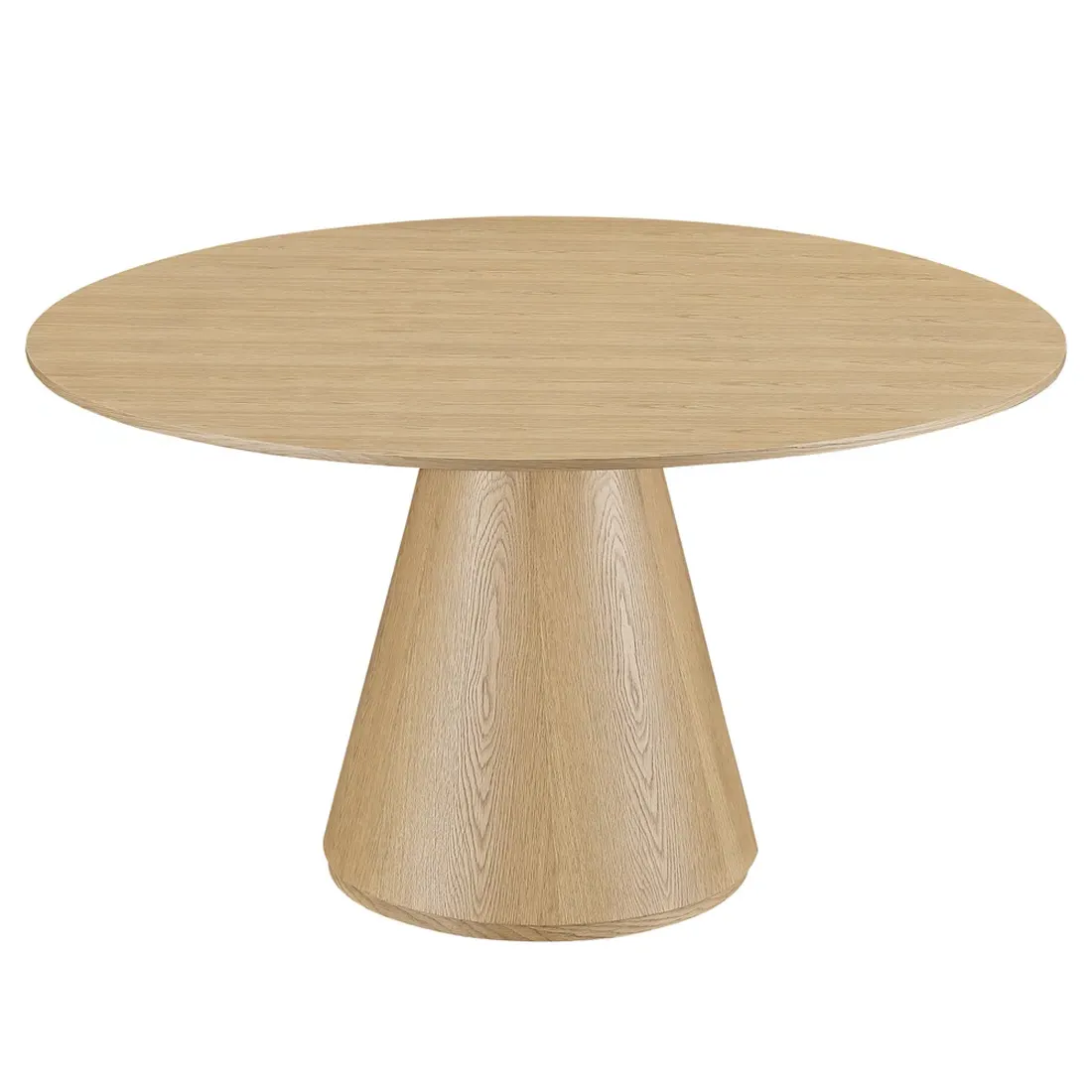 Braydon Small Round Dining Table - Natural Brown, Oak