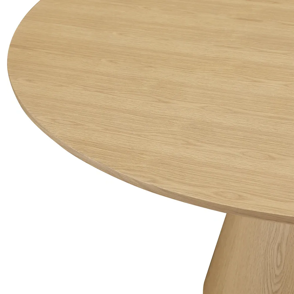 Braydon Small Round Dining Table - Natural Brown, Oak