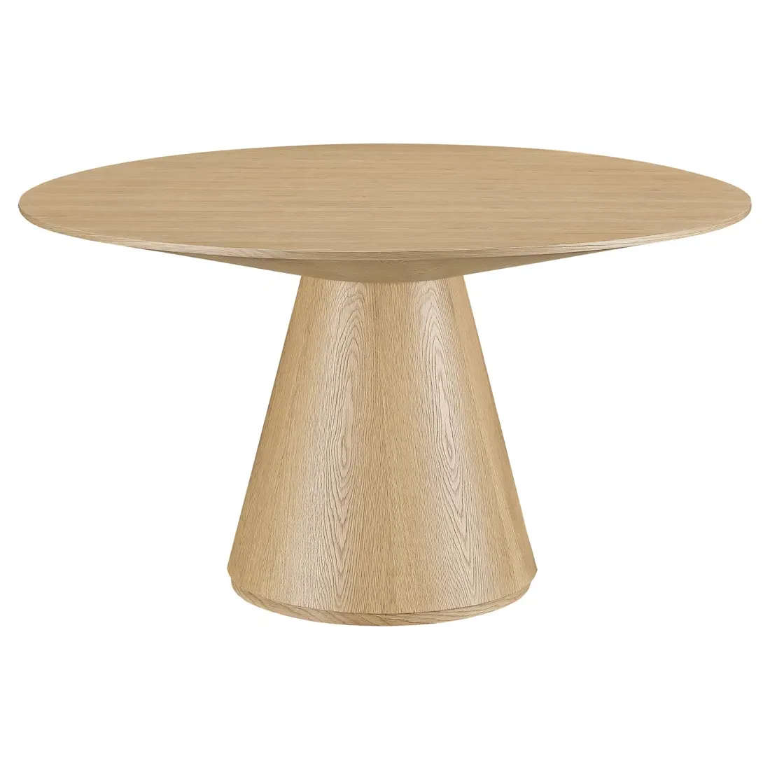 Braydon Small Round Dining Table - Natural Brown, Oak