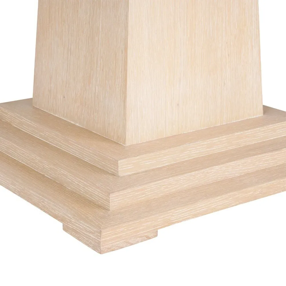 Breanna Round Pedestal Dining Table - Sand, Oak