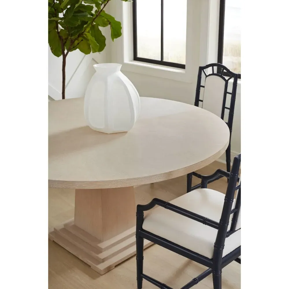 Breanna Round Pedestal Dining Table - Sand, Oak