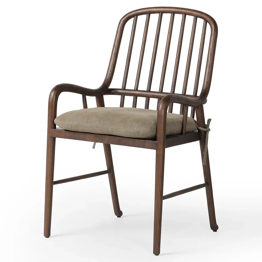 Brenna Dining Arm Chair - Broadway Olive, Linen