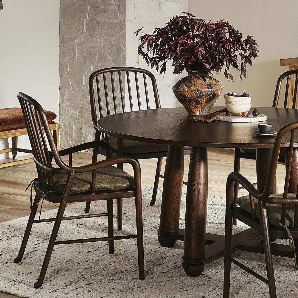 Brenna Dining Arm Chair - Broadway Olive, Linen