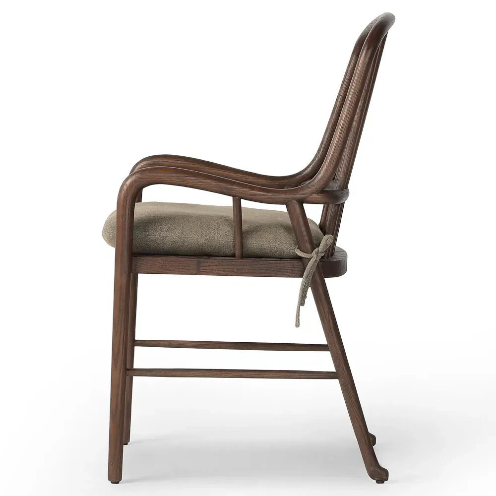 Brenna Dining Arm Chair - Broadway Olive, Linen