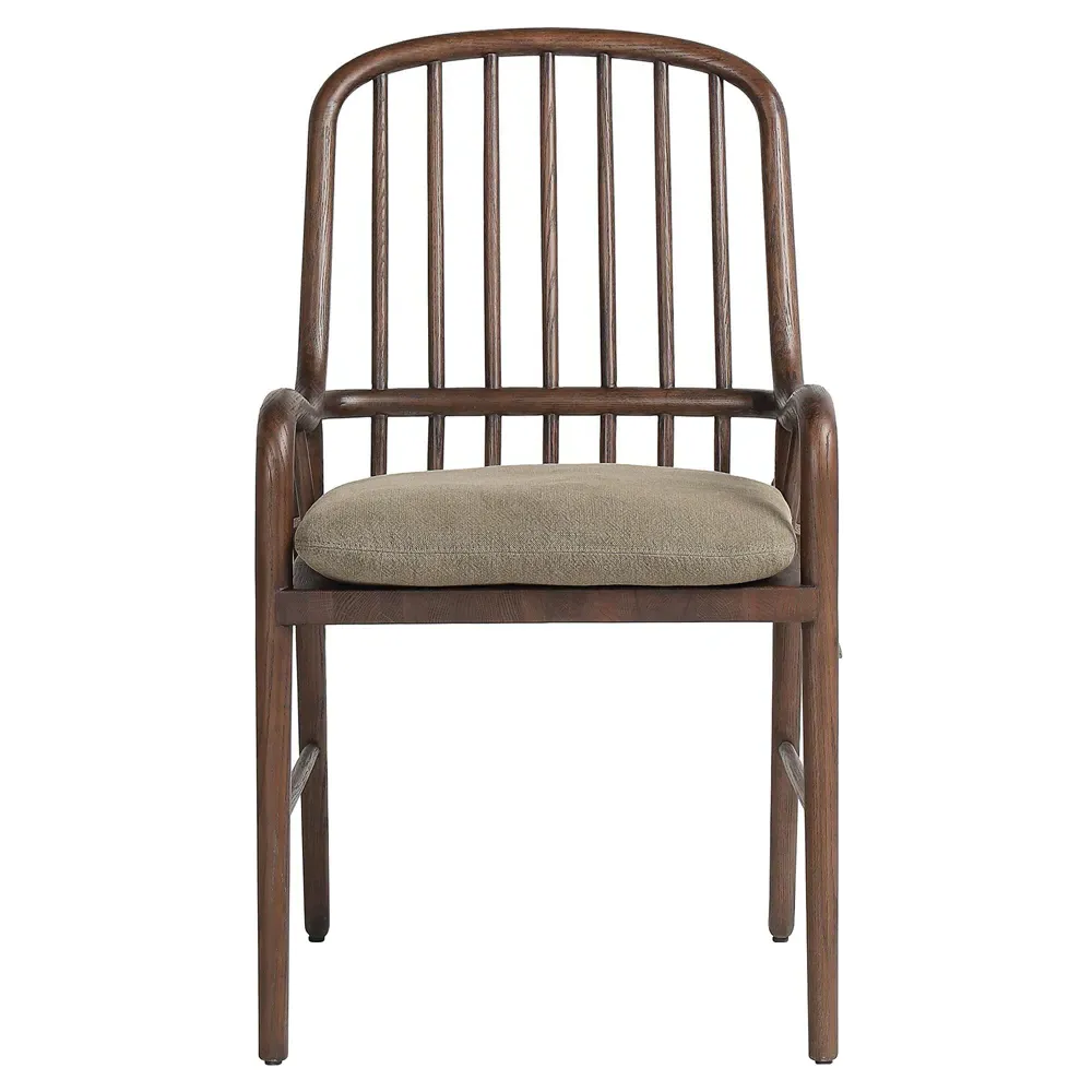 Brenna Dining Arm Chair - Broadway Olive, Linen