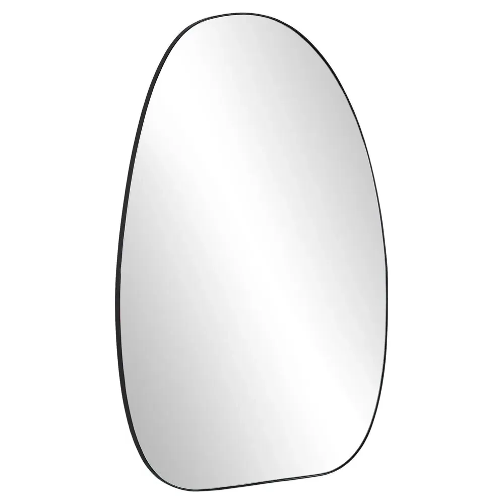 Brent Oval Full Length Floor Mirror - Dark Grey, Iron