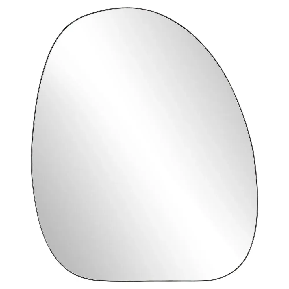 Brent Oval Full Length Floor Mirror - Dark Grey, Iron