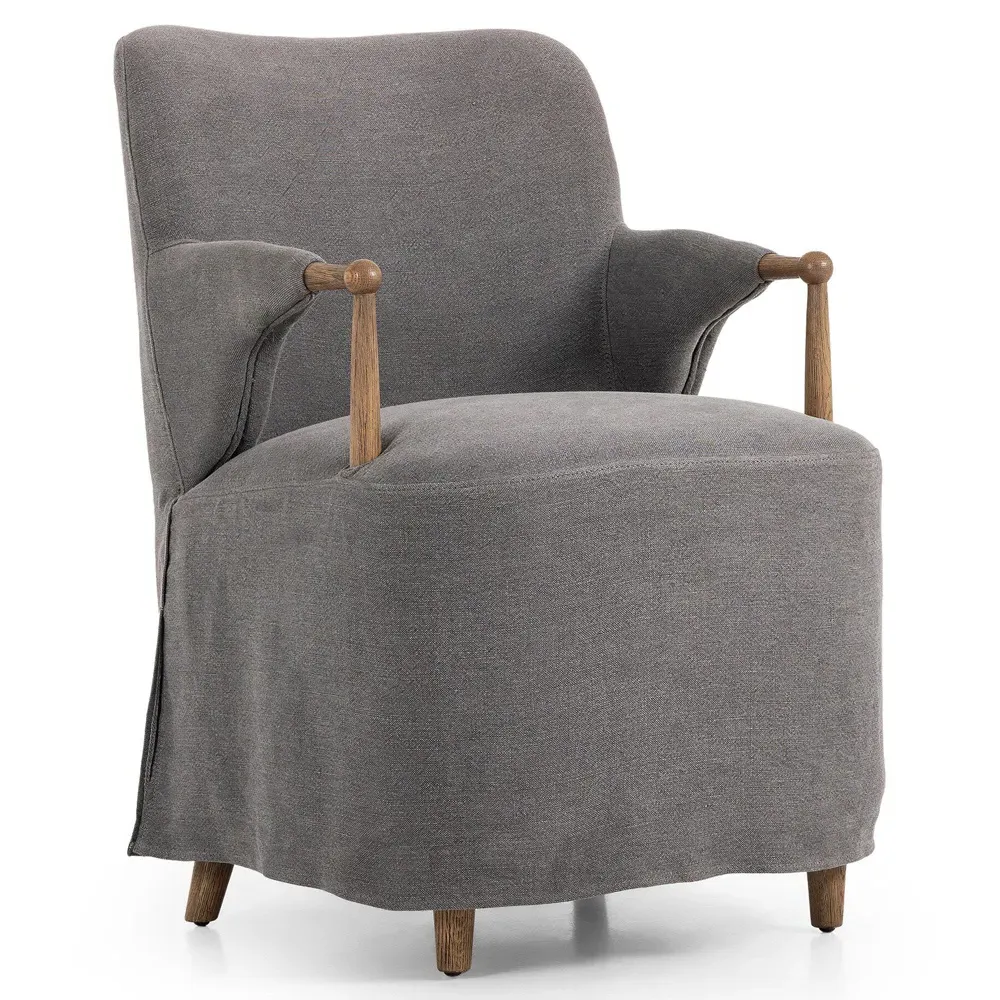 Brently Dining Chair - Broadway Denim, Linen