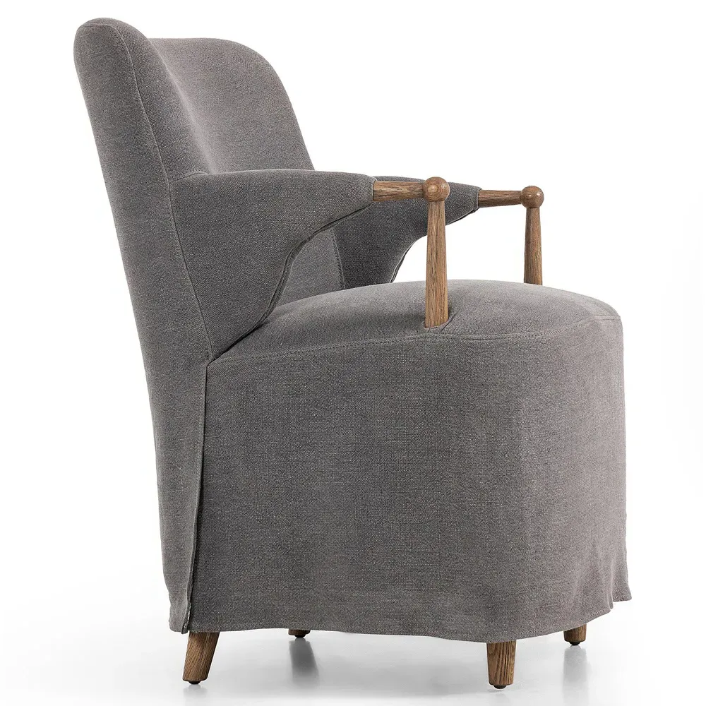 Brently Dining Chair - Broadway Denim, Linen