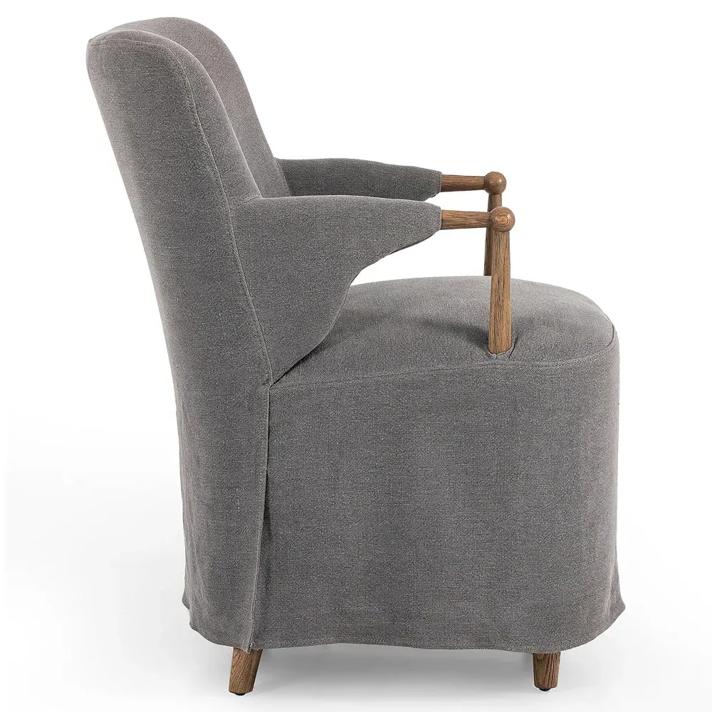 Brently Dining Chair - Broadway Denim, Linen