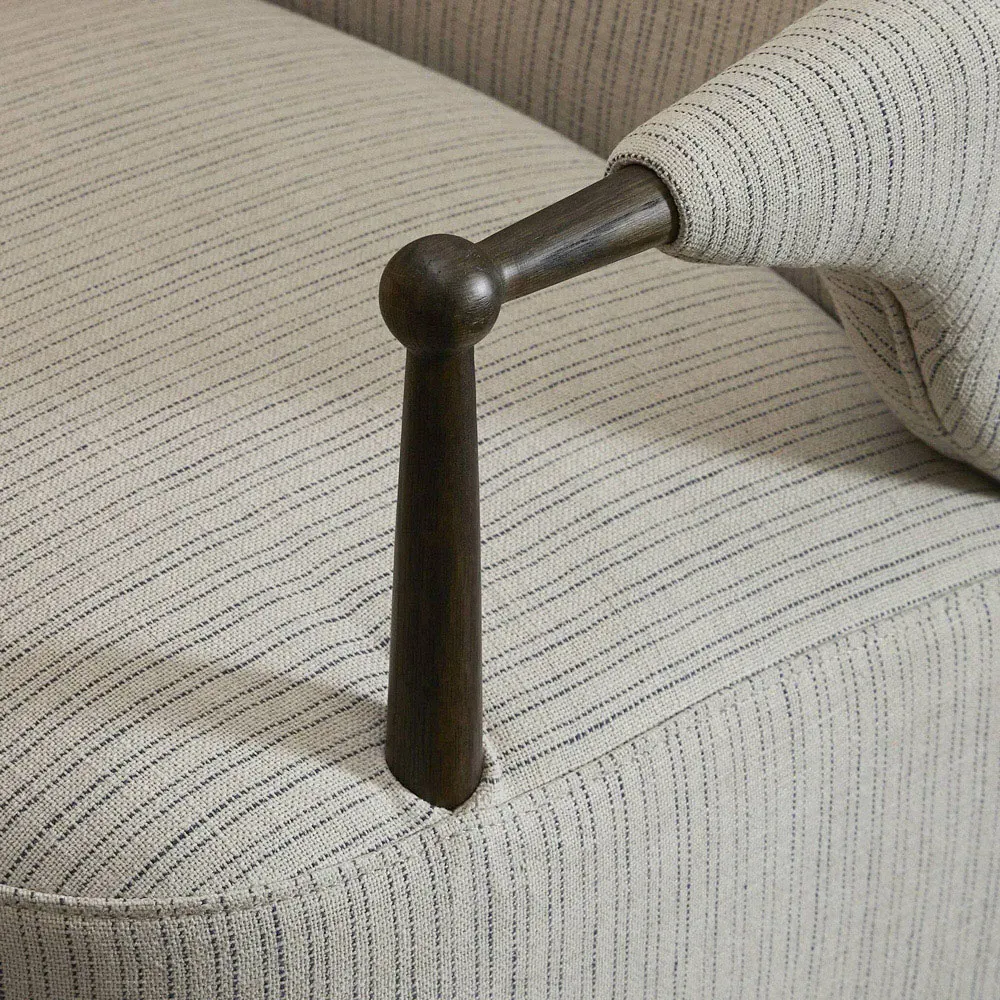 Brently Dining Chair with Slipcover - Navy, Oak