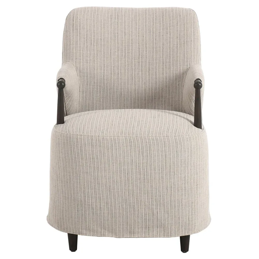 Brently Dining Chair with Slipcover - Navy, Oak image