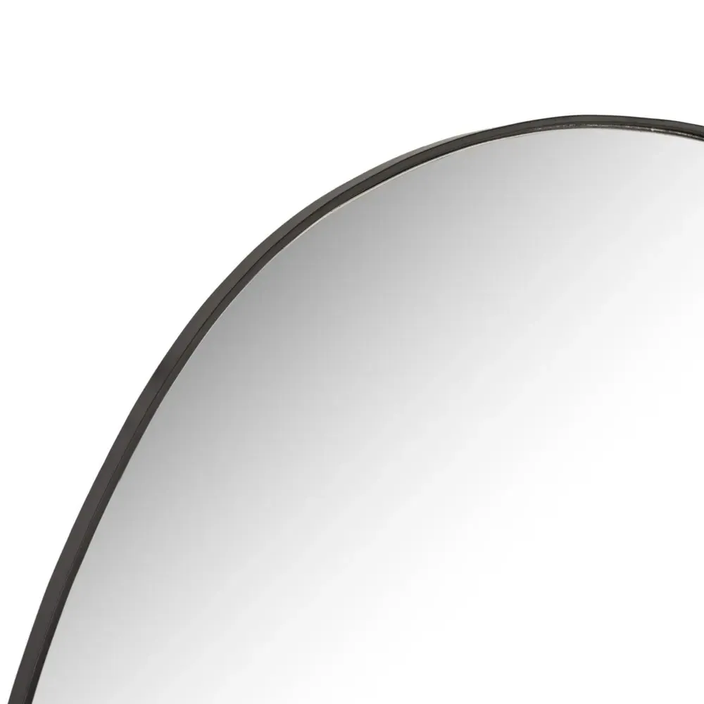 Brentwood Oval Wall Mirror - Dark Grey, Iron