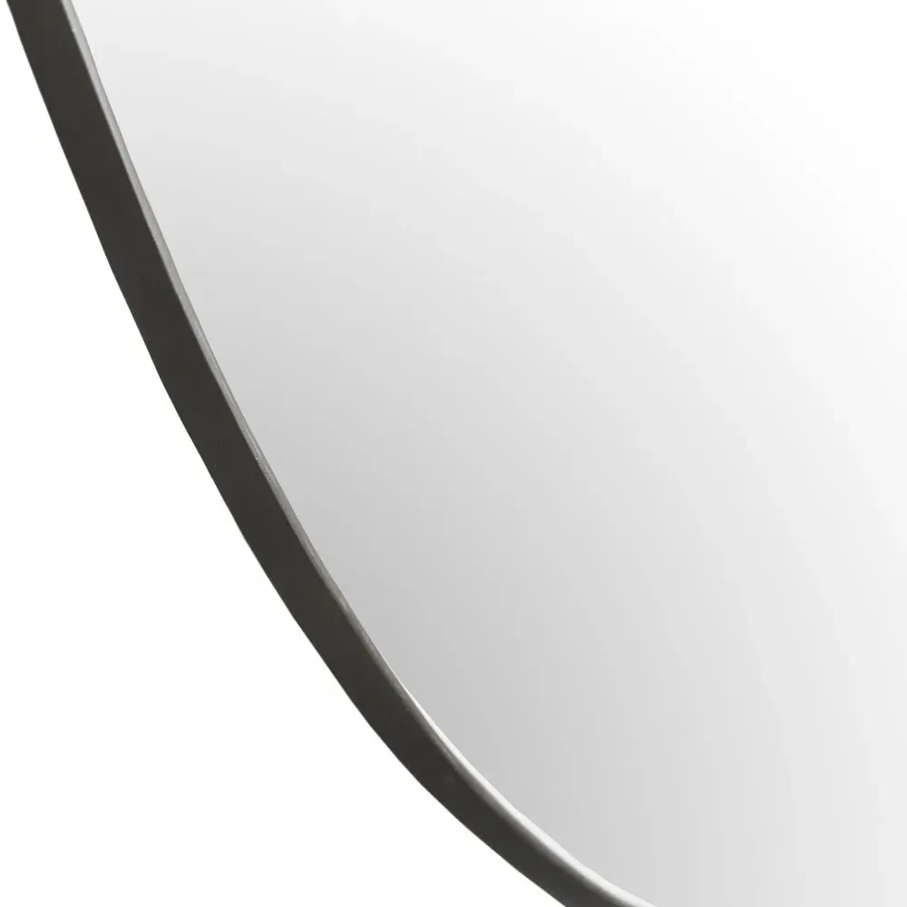 Brentwood Oval Wall Mirror - Dark Grey, Iron