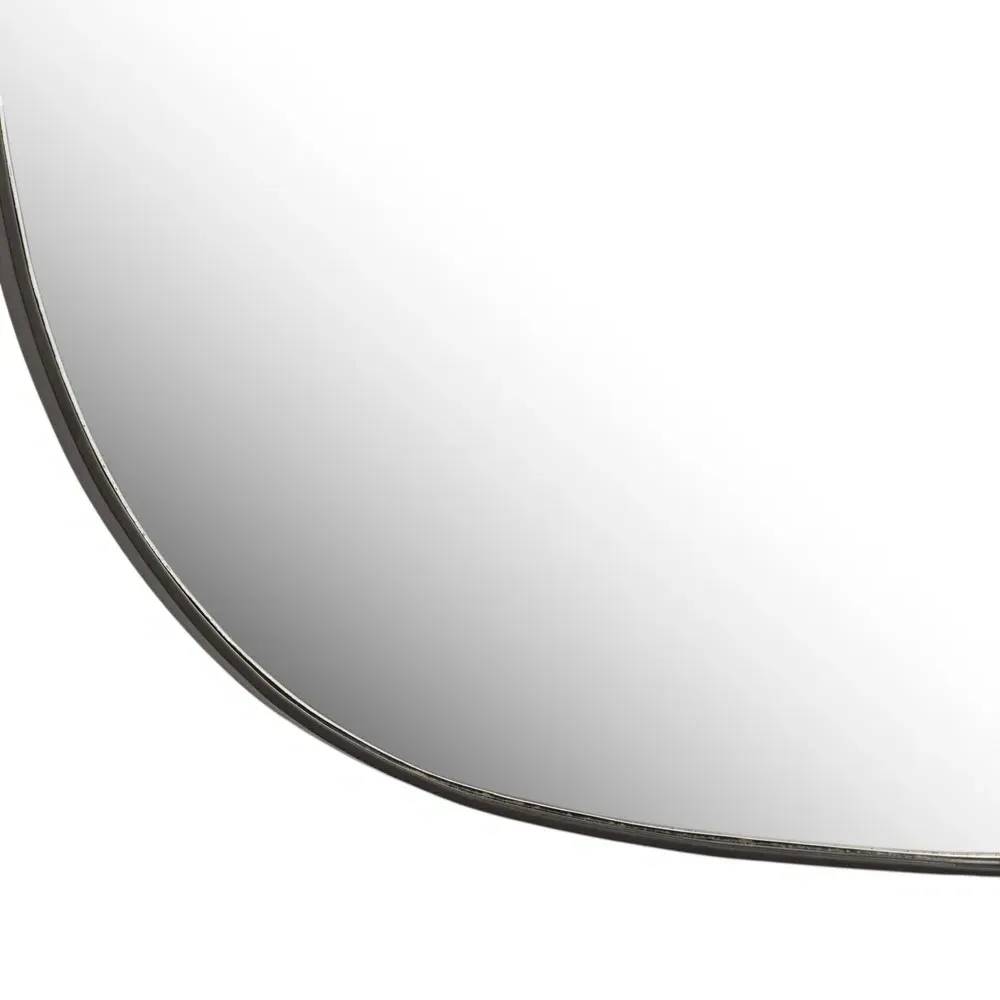 Brentwood Oval Wall Mirror - Dark Grey, Iron