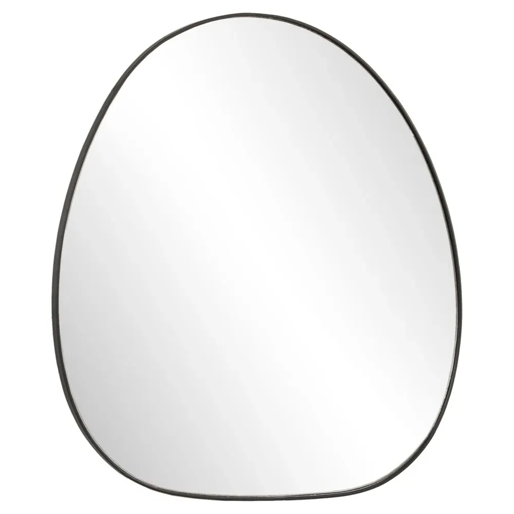 Brentwood Oval Wall Mirror - Dark Grey, Iron image