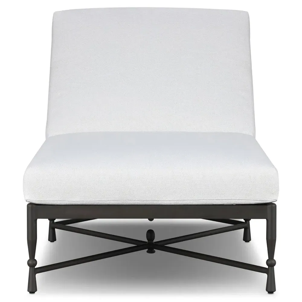 Breton Alessi Outdoor Chaise - White, Linen