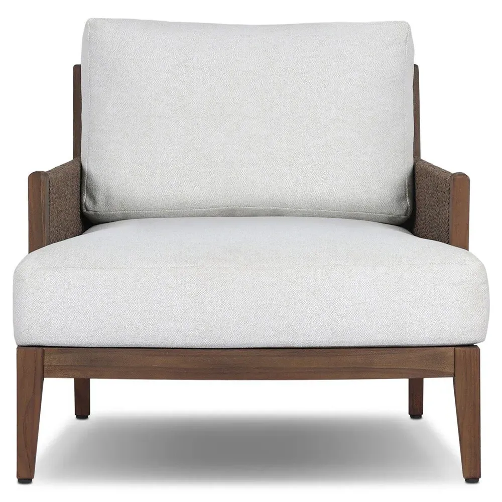 Brewer Alessi Outdoor Chair - White Ivory, Teak