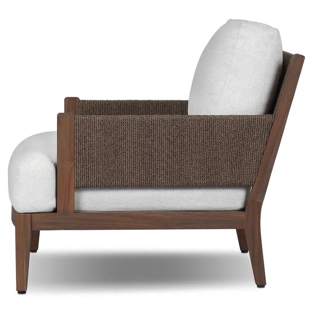 Brewer Alessi Outdoor Chair - White Ivory, Teak