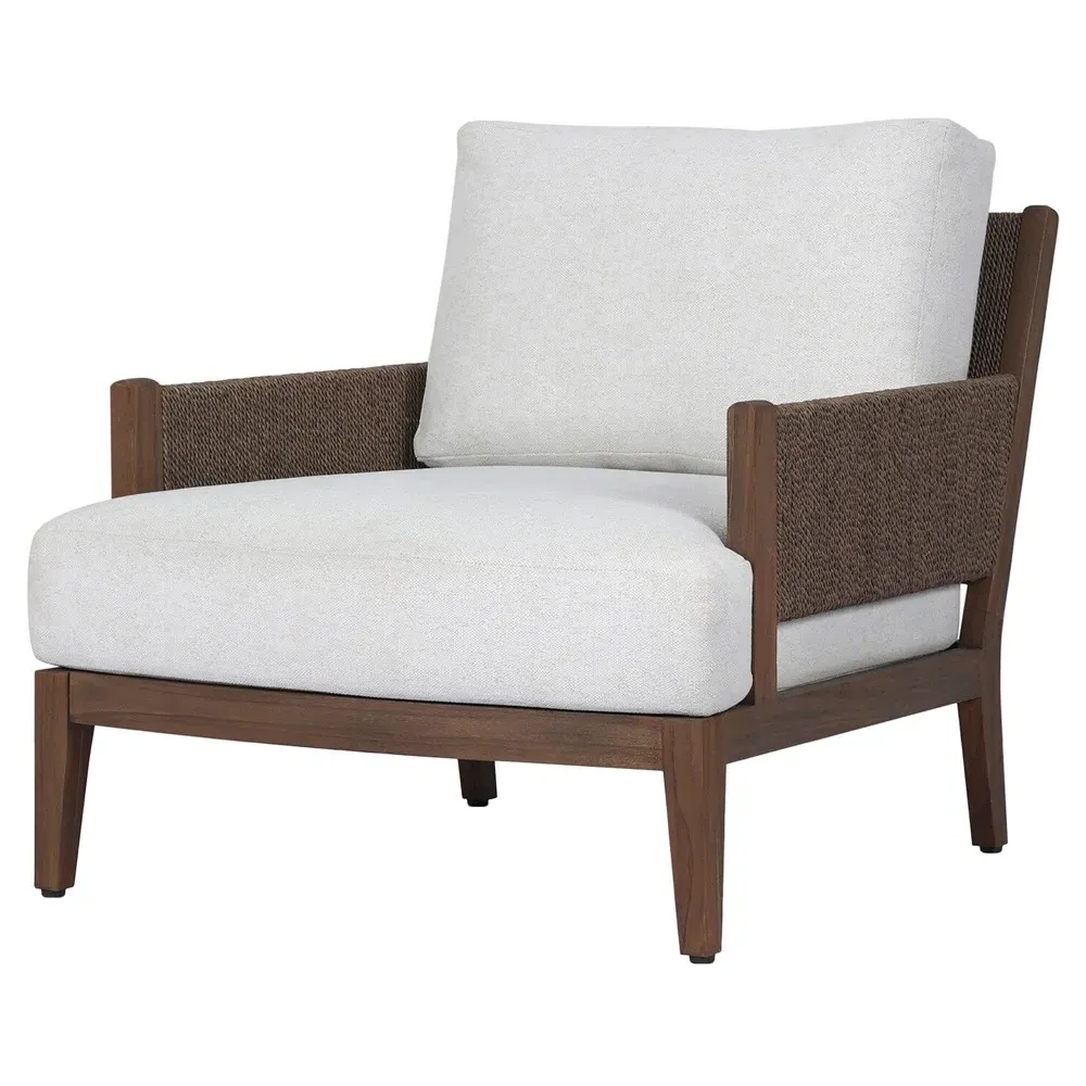 Brewer Alessi Outdoor Chair - White Ivory, Teak image