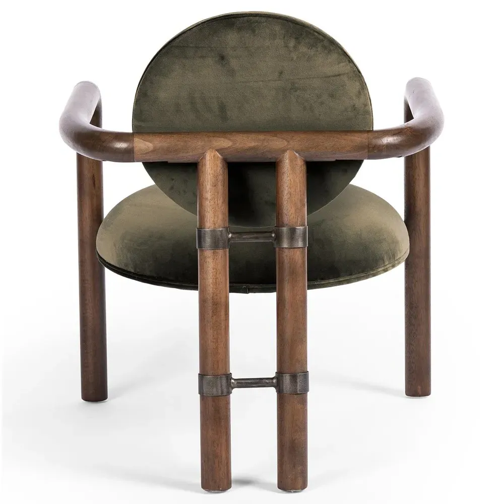 Bria Arm Chair - Olive, Velvet