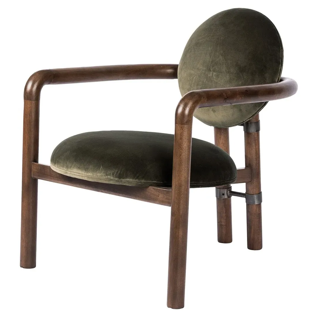 Bria Arm Chair - Olive, Velvet image