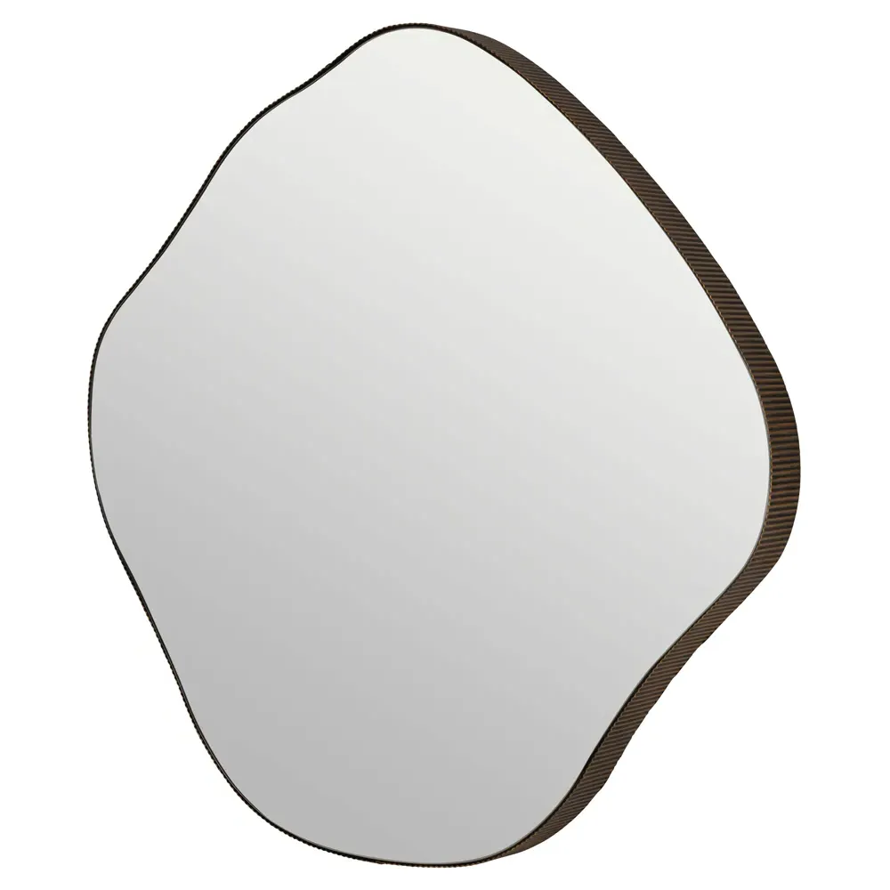 Brianna Wall Mounted Mirror - Gold, Metal