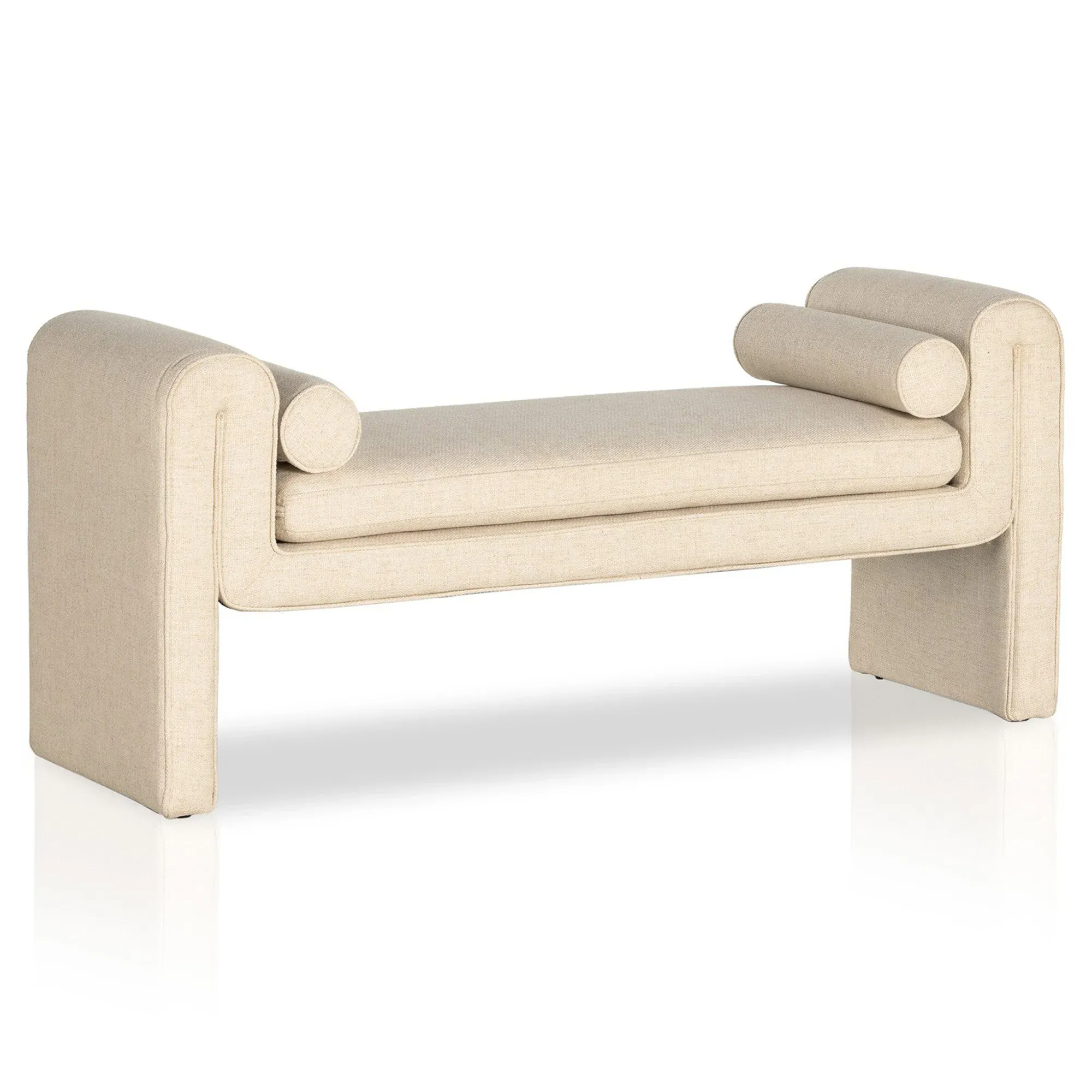 Brianne Bedroom Bench - Cream, Performance Fabric