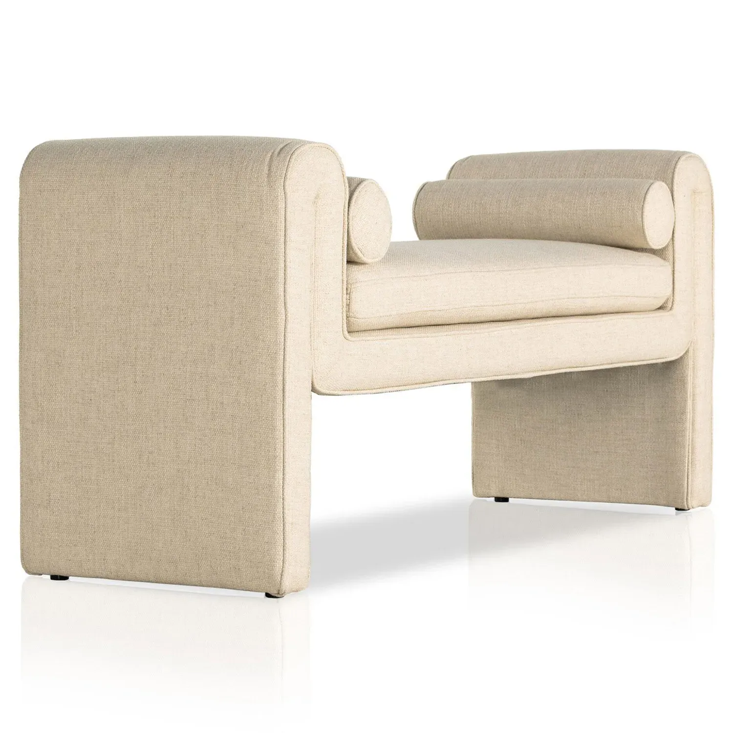 Brianne Bedroom Bench - Cream, Performance Fabric