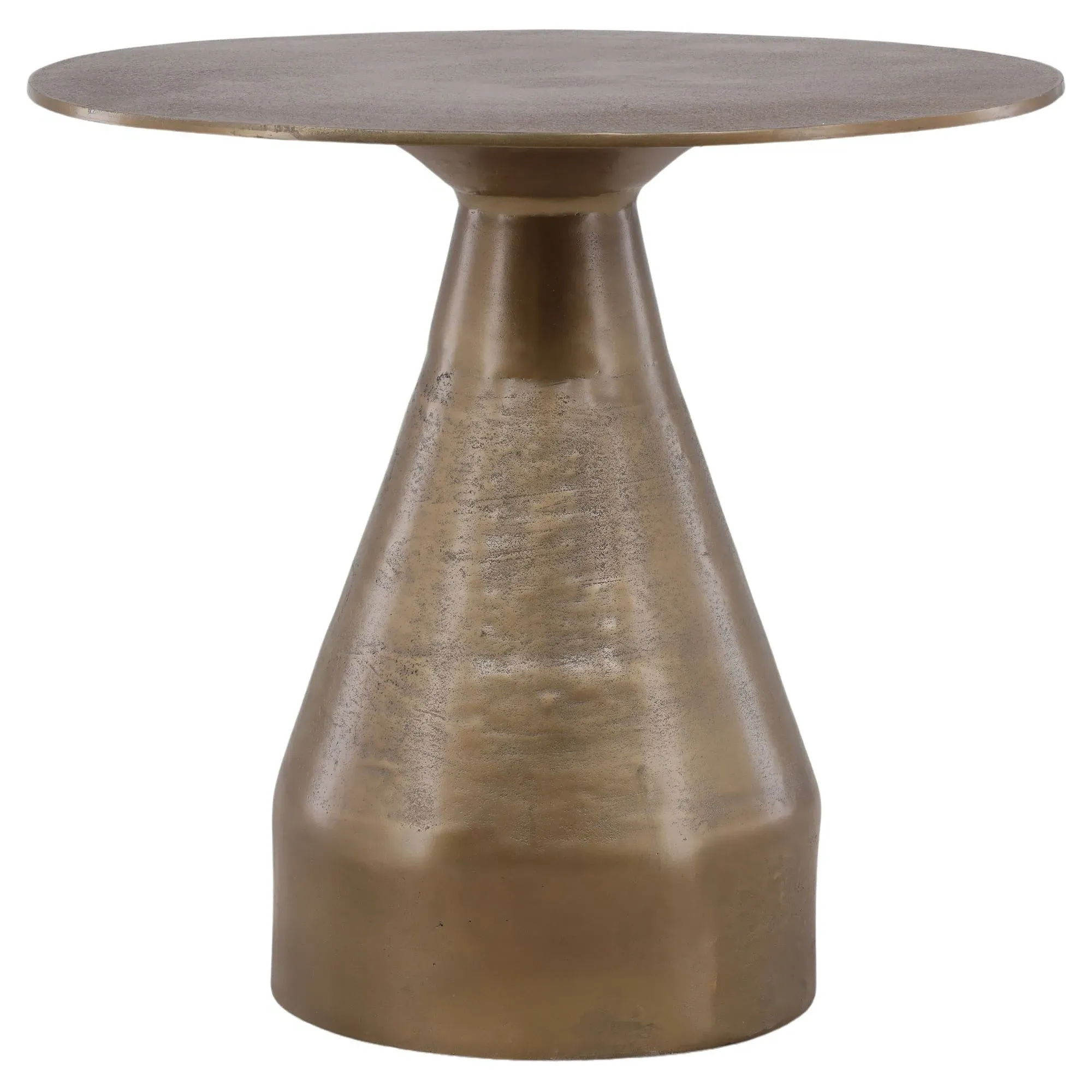 Brianne Round Pedestal Bistro Table - Brass, Aluminum image