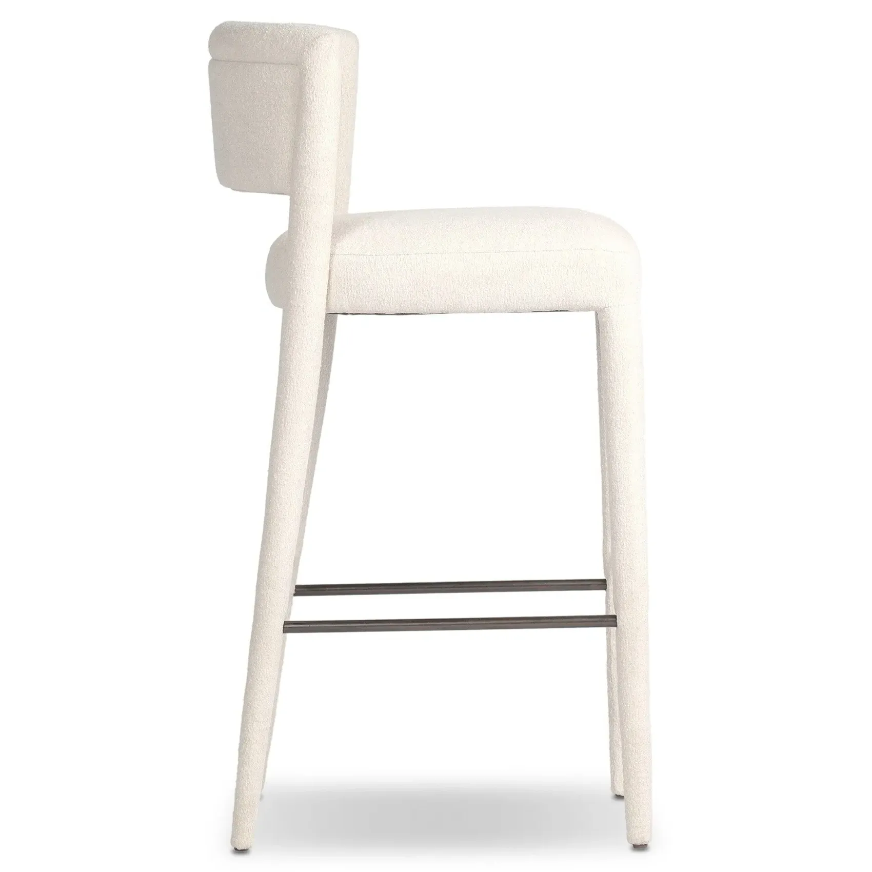 Bridget Bar Stool - White, Performance Fabric