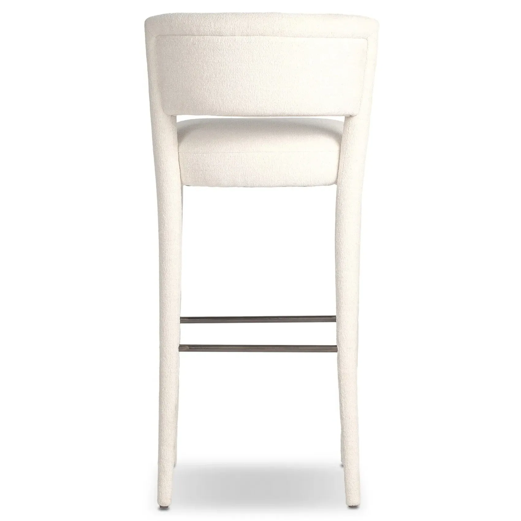 Bridget Bar Stool - White, Performance Fabric