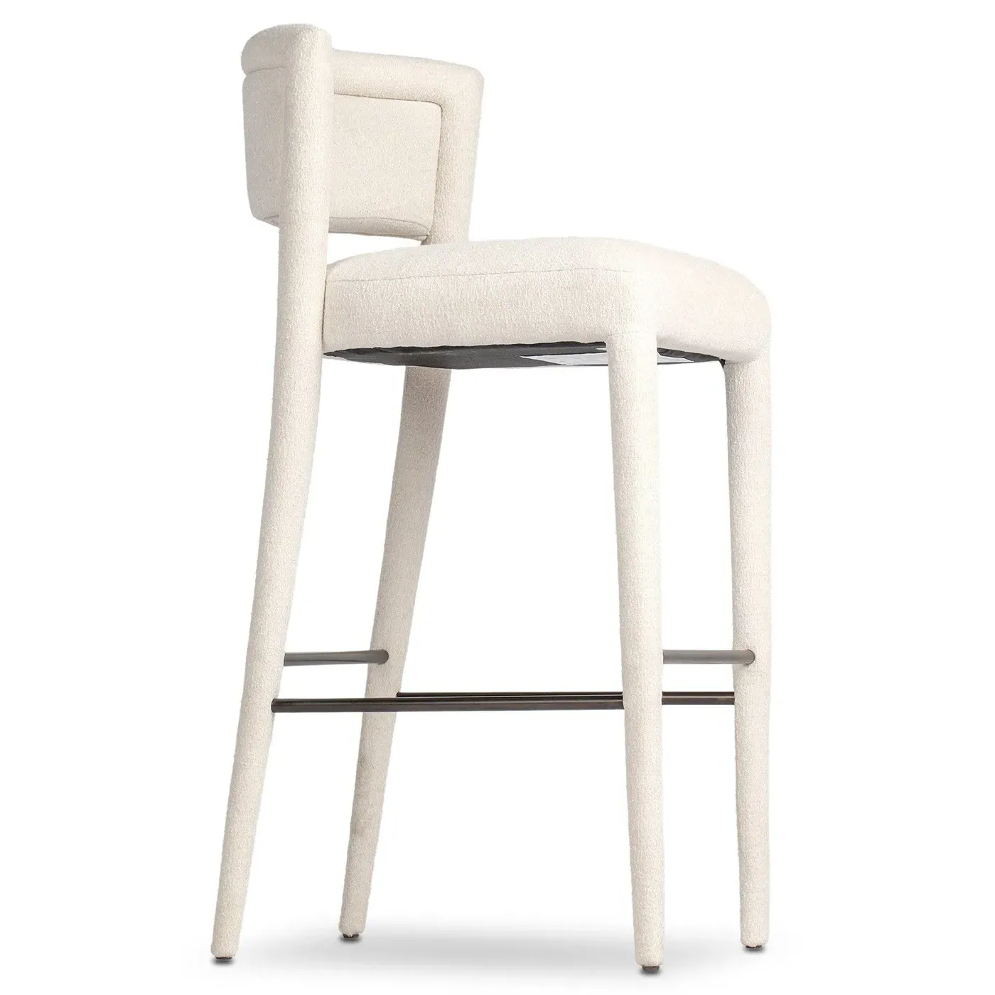 Bridget Bar Stool - White, Performance Fabric