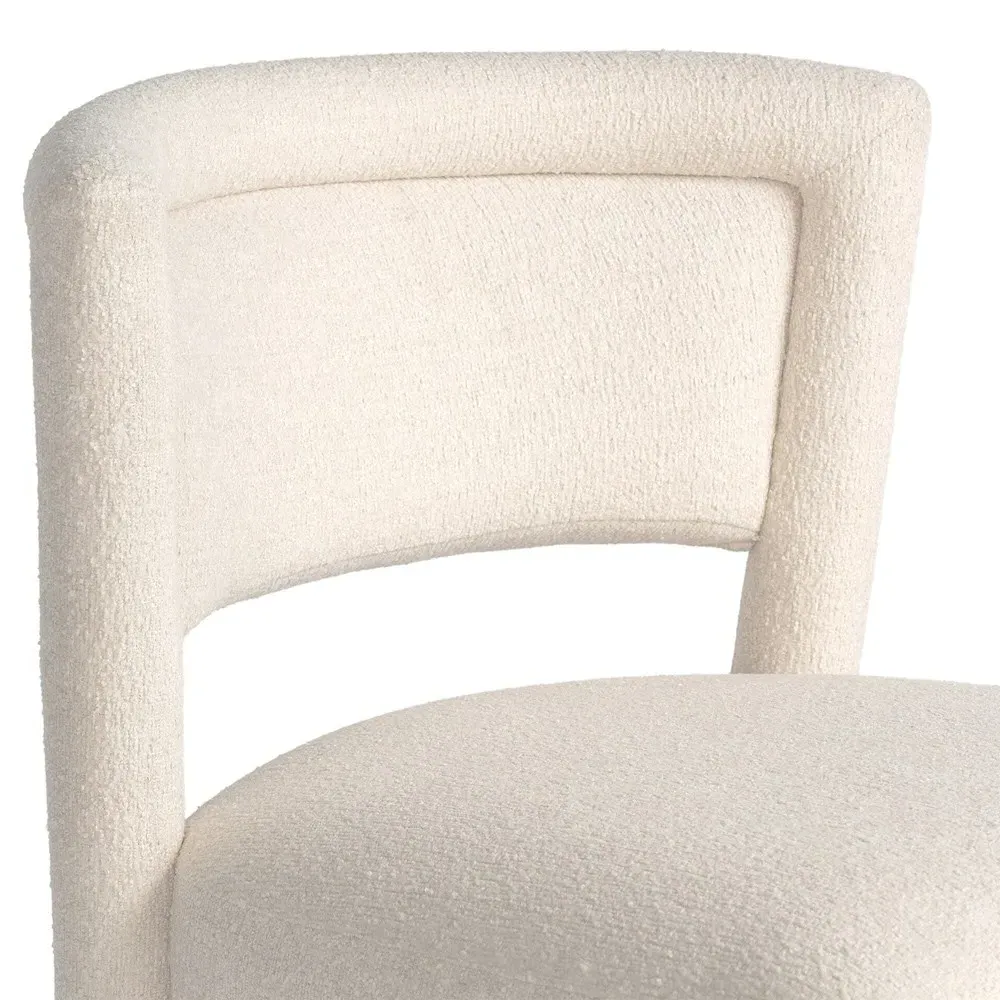 Bridget Bar Stool - White, Performance Fabric