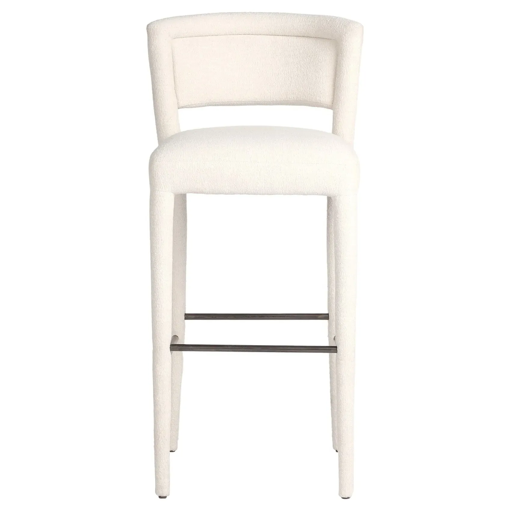 Bridget Bar Stool - White, Performance Fabric