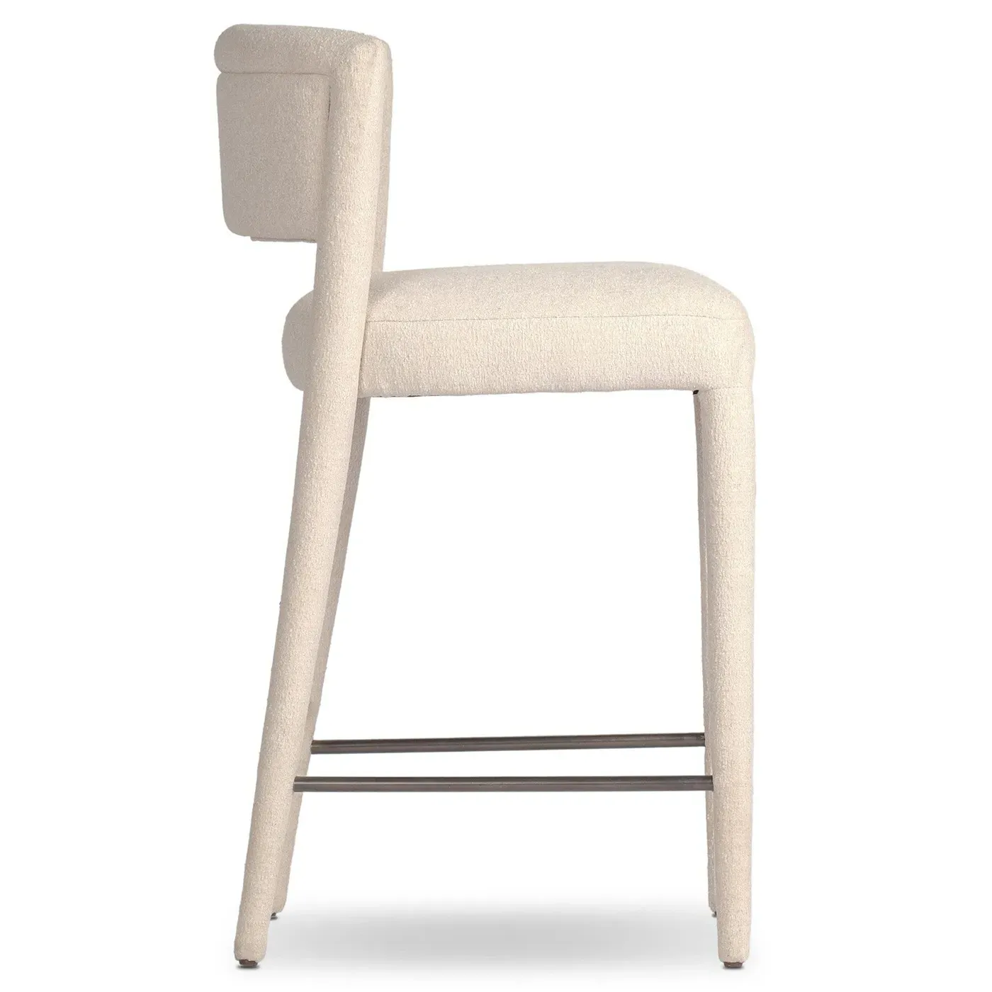 Bridget Counter Stool - White, Performance Fabric