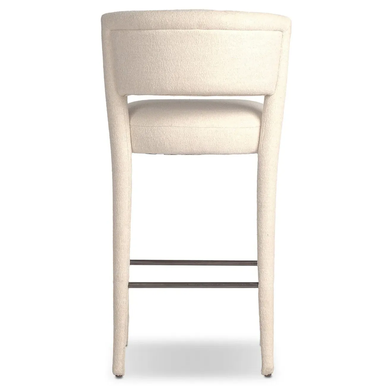 Bridget Counter Stool - White, Performance Fabric