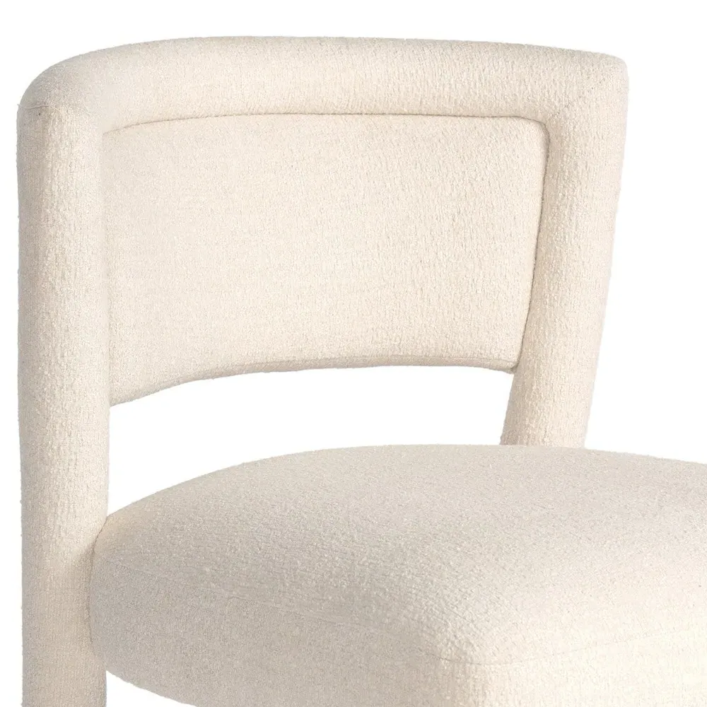 Bridget Counter Stool - White, Performance Fabric