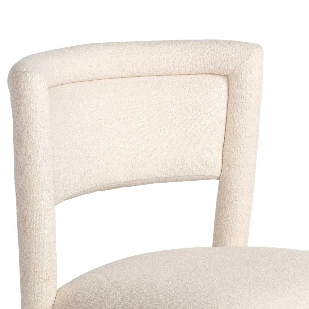 Bridget Dining Chair - White, Performance Fabric